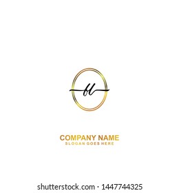 FL Initial handwriting logo template vector