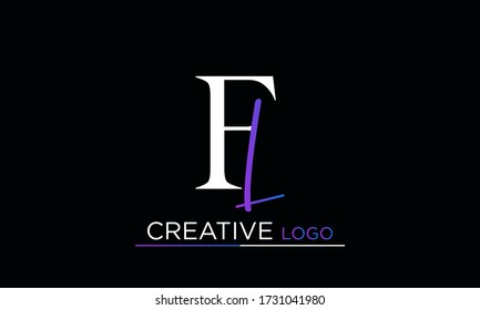 FL initial letter abstract logo design vector.
