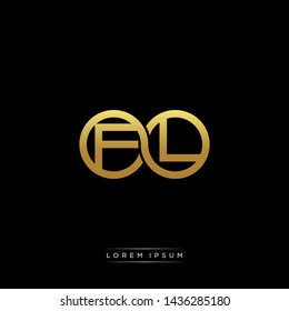 FL initial letter linked circle capital monogram logo modern template