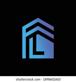 FL Initial Letter Real Estate Luxury building Logo Vector Art for Business, Buildings, Architecture