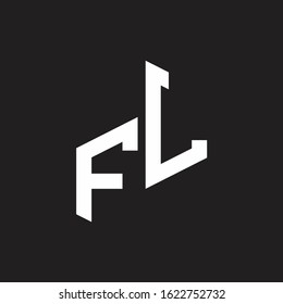FL Initial Letters logo monogram with up to down style