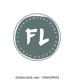 FL Initial logo Branding Brush wedding business