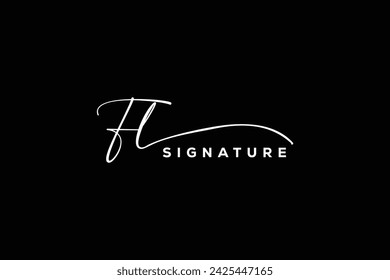 FL initials Handwriting signature logo. FL Hand drawn Calligraphy lettering Vector. FL letter real estate, beauty, photography letter logo design.