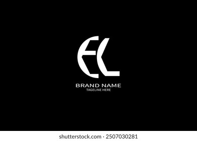 FL letter logo creative design. FL unique design. FL letter logo design on black background.