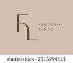 FL letter logo icon design. Classic style luxury initials monogram.