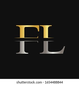 FL letter Type Logo Design vector Template. Abstract Letter FL logo Design