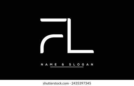 FL,  LF, F, L Abstract Letters Logo Monogram