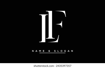 FL, LF, F, L Letras abstractas Logo Monograma