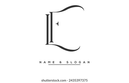 FL,  LF, F, L Abstract Letters Logo Monogram