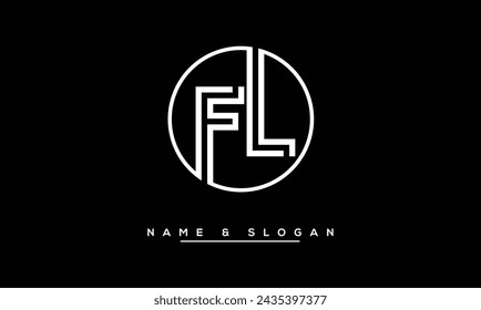 FL,  LF, F, L Abstract Letters Logo Monogram