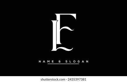 FL,  LF, F, L Abstract Letters Logo Monogram