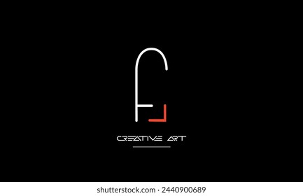 FL, LF, F, L abstract letters logo monogram