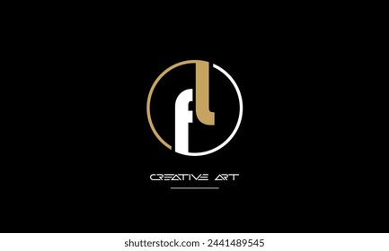 FL, LF, F, L letras abstractas logo monograma