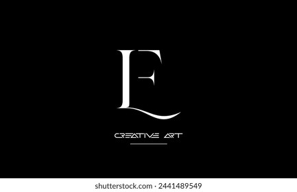 FL, LF, F, L letras abstractas logo monograma