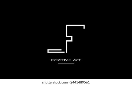 FL, LF, F, L abstract letters logo monogram
