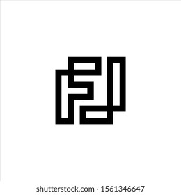 FL or LF Letter Logo Design