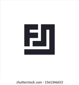 FL or LF Letter Logo Design