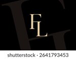 FL or LF letter logo icon design. Classic style luxury initials monogram.