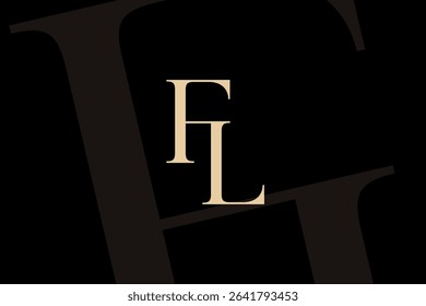 FL or LF letter logo icon design. Classic style luxury initials monogram.