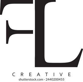 FL oder LF Buchstabe modernes Logo-Design