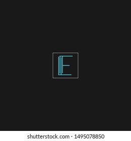 FL LF LLF FLL serif minimal logo vector