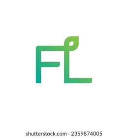 FL logo design, FL monogram logo, FL initials icon, letter FL logo, Vector