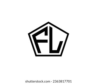 FL logo design vector template