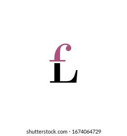 fl logo icon vector design
