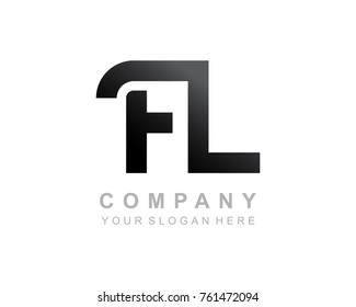 FL logo letter design vector