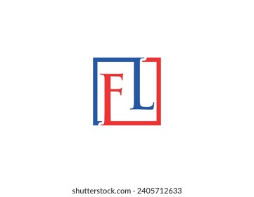 FL modernes Logo, Design, Vektorsymbol-Vorlage mit weißem Hintergrund