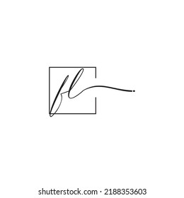 FL siganture logo concept in high quality professional design that will print well across any print media
