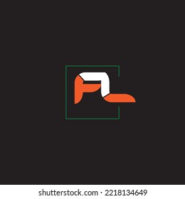 FL Simple Clean Modern Style Initial Letters logo  Vector