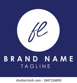 Diseño de logotipo de tipos de letra FL