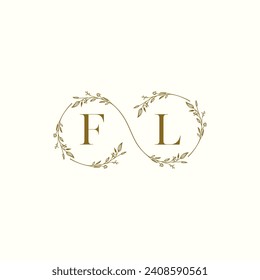 FL wedding infinity in elegant monogram with high quality professional design that will print well