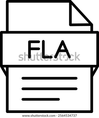 Fla File Icon Symbol Art Sign