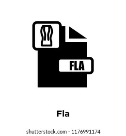 Fla icon vector isolated on white background, logo concept of Fla sign on transparent background, filled black symbol