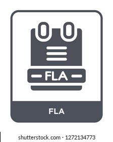 fla icon vector on white background, fla trendy filled icons from File type collection, fla simple element illustration