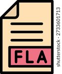 FLA Vector Icon Design Illustration