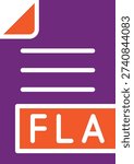 FLA Vector Icon Design Illustration