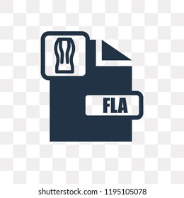 Fla vector icon isolated on transparent background, Fla transparency concept can be used web and mobile
