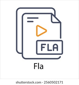 Fla Vector icon stock illustration