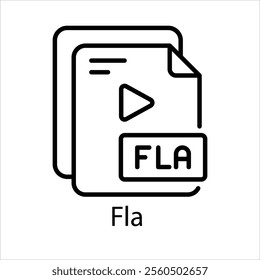 Fla Vector icon stock illustration