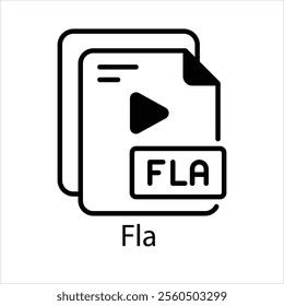 Fla Vector icon stock illustration