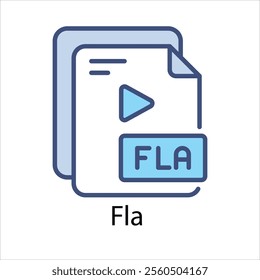 Fla Vector icon stock illustration