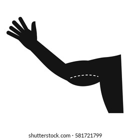 Flabby arm cosmetic correction icon. Simple illustration of vector icon for web