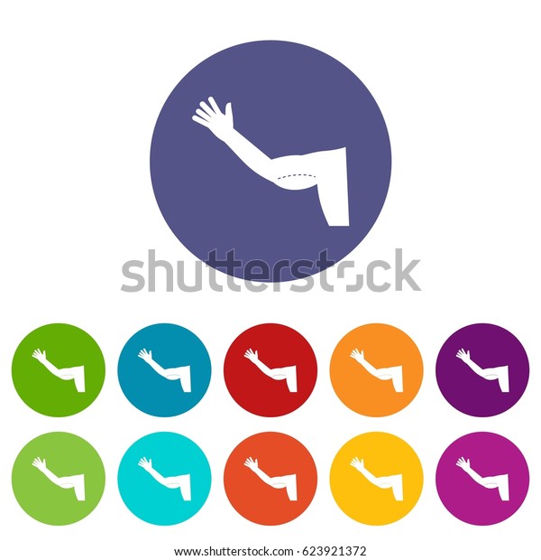 Flabby Arm Cosmetic Correction Icons Set Stock Vector (Royalty Free) 623921372 Shutterstock