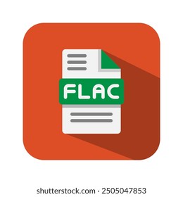 Flac audio file flat icons, format, file type,document, extension symbol icon. can be used for website, ui and mobile app.