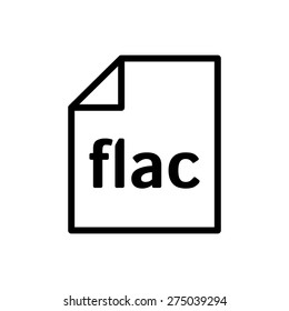 Flac file icon. Audio file format