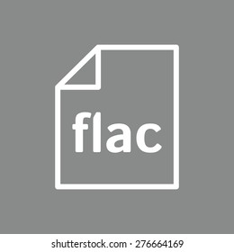 Flac file icon. Audio file format