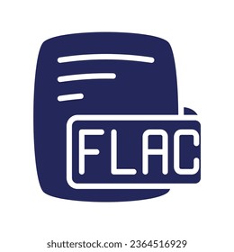 Flac Free Lossless Audio Codec Glyph Filled Style Icon